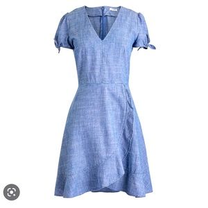 JCrew - Chambray faux wrap dress NWT size 10